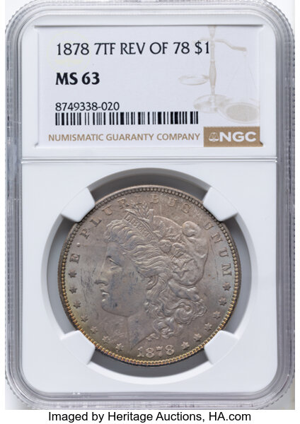 1878 7TF $1  Rev. 1878, Rev. Denticle Impressions, VAM-225A MS thumbnail 12