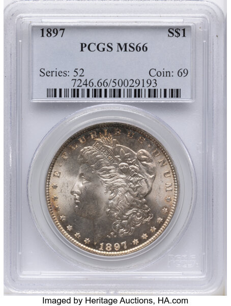 1897 $1  Doubled 1, Pitted Reverse, VAM-3A MS thumbnail 9