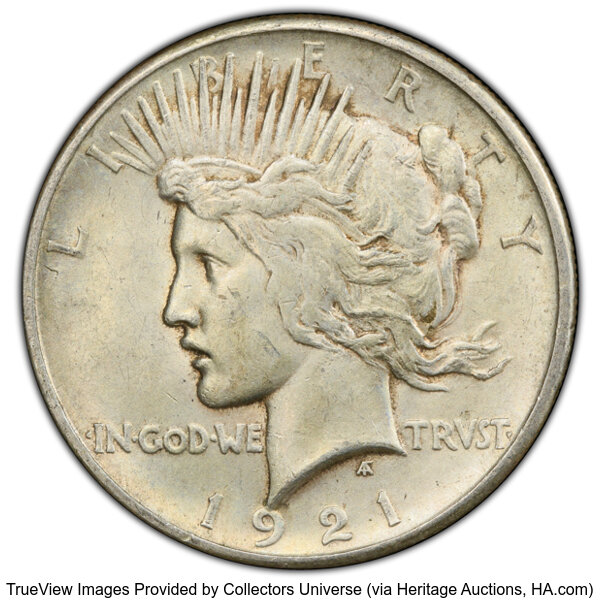 1921 $1  Peace, Satin Proof Reverse Die, VAM-1P MS thumbnail 19