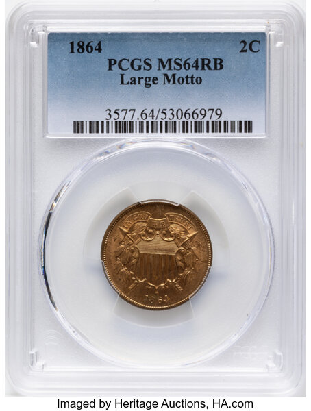 2-Cent Piece Set 2c no 1867 DDO, 10 Coins MS RB thumbnail 18