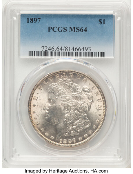 1897 $1  Doubled 1, Pitted Reverse, VAM-3A MS thumbnail 7