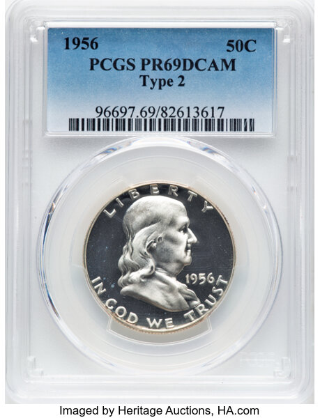 1956 50c Type 2, DDO, FS-101 PR DCAM thumbnail 4