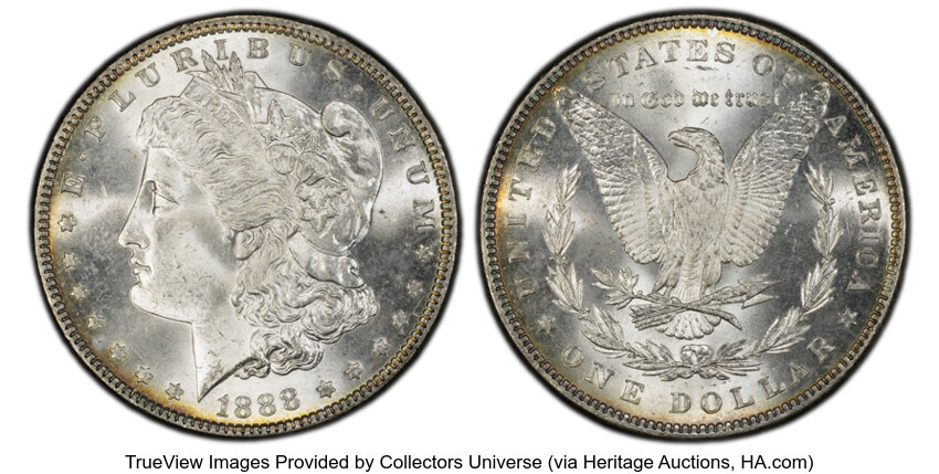 1888 $1  Doubled PLURIBUS, VAM-32 MS thumbnail 9
