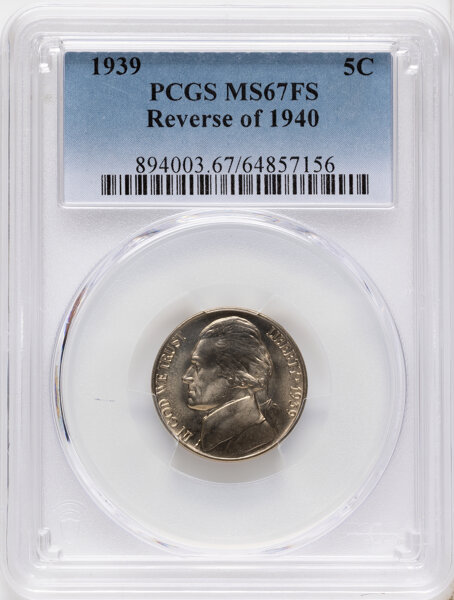 1939 5c Reverse of 1940, Doubled Die Obverse, FS-101 MS FS MS66 FS thumbnail 4