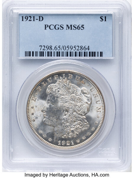 Image for 1921-D $1 MS65
