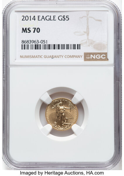 2014 $5  Gold Eagle MS thumbnail 3