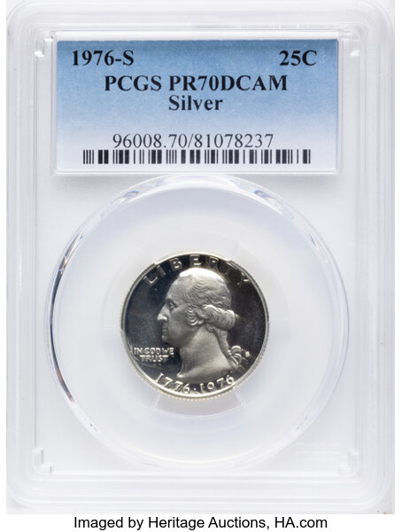 1976-S 25c Silver PR DCAM thumbnail 3