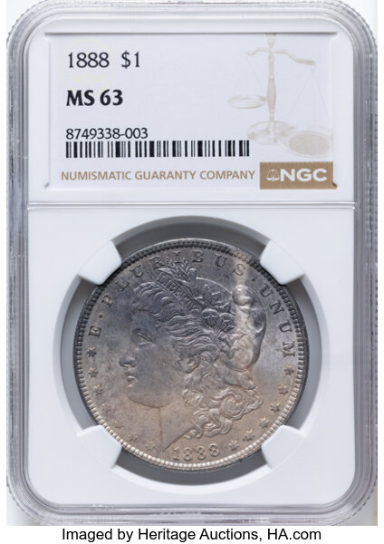 1888 $1  Doubled PLURIBUS, VAM-32 MS thumbnail 7