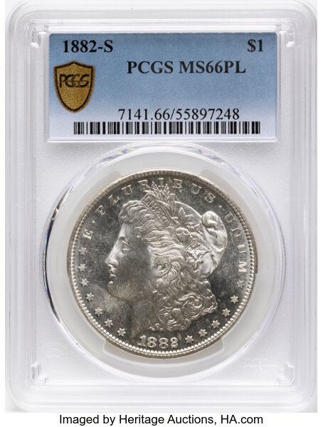 1882-S $1  MS PL MS66 PL thumbnail 2