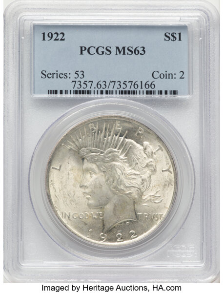 1922 $1  Doubled Leaves, Die Break R, VAM-6A MS thumbnail 4