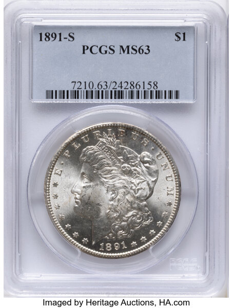 1891-S $1 MS63 thumbnail 3