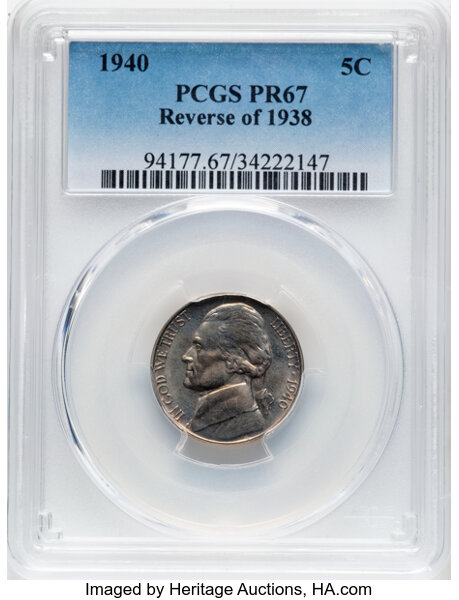 Jefferson Nickel 5c Memorial Reverse, 1938-2003 [Type] PR67 thumbnail 3