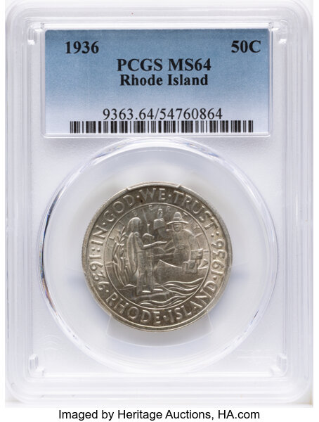 1936 50c Rhode Island MS thumbnail 4