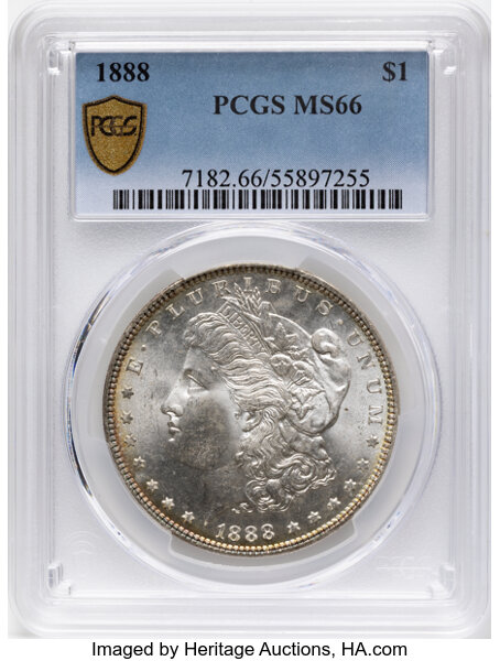 1888 $1 MS66 thumbnail 2