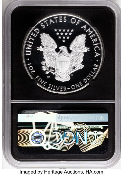 2021-W $1  Silver Eagle, Type 1 PR DCAM OGP thumbnail 8