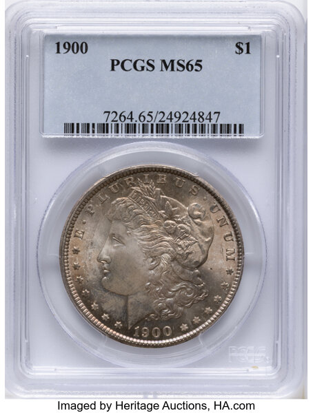 1900 $1  Doubled 1-0, VAM-13 MS thumbnail 16