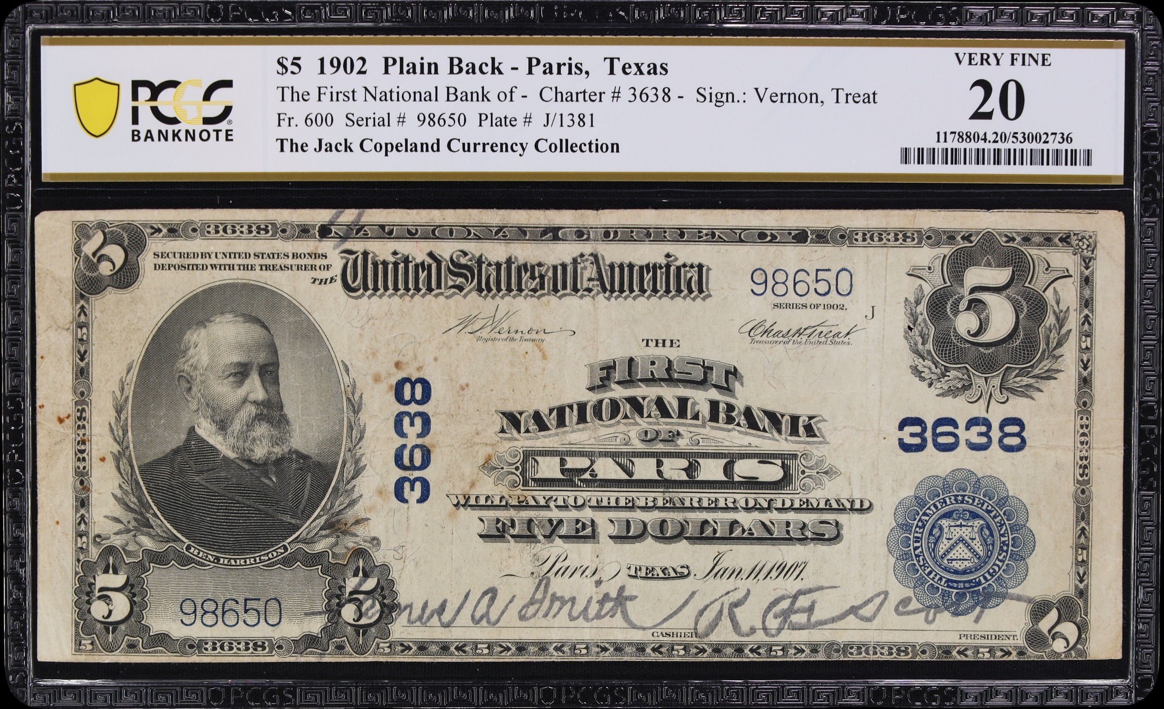 1902 $5  3rd Charter Period, 3rd Issue, Plain Back (Fr. 600) thumbnail 17