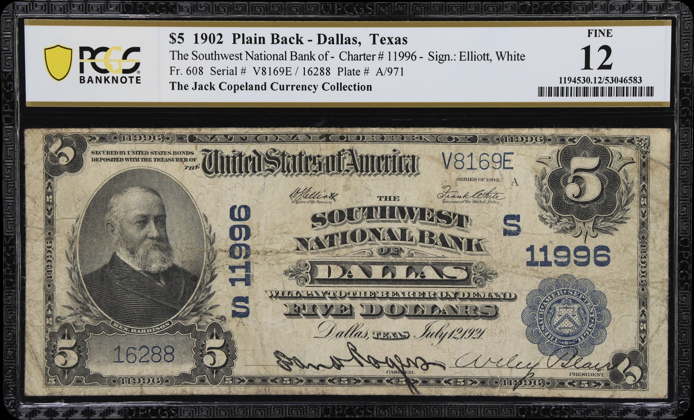 1902 $5  3rd Charter Period, 3rd Issue, Plain Back (Fr. 608) thumbnail 7