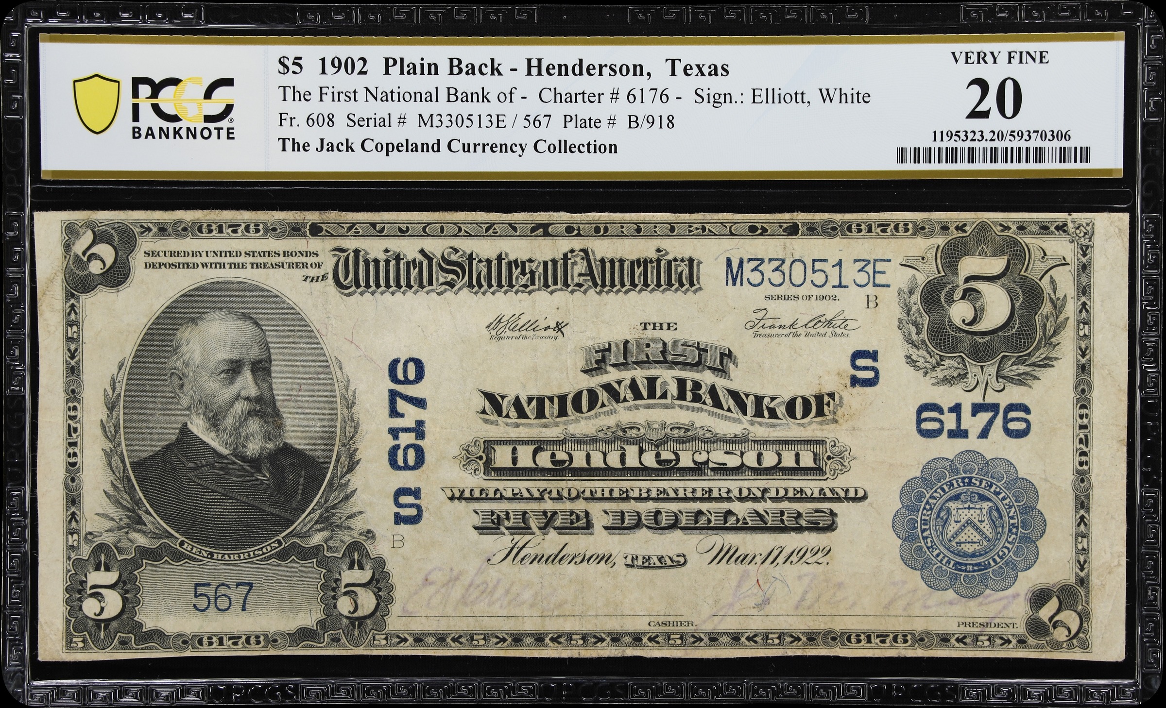 1902 $5  3rd Charter Period, 3rd Issue, Plain Back (Fr. 608) thumbnail 8
