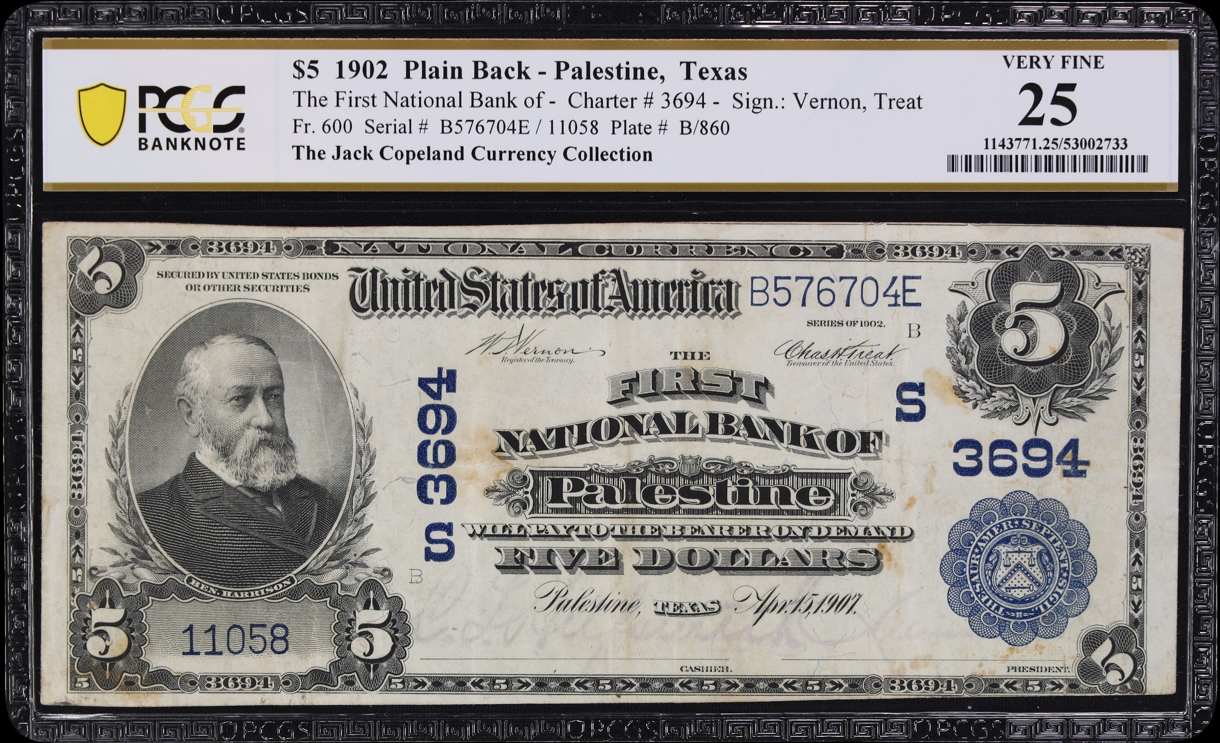 1902 $5  3rd Charter Period, 3rd Issue, Plain Back (Fr. 600) thumbnail 18