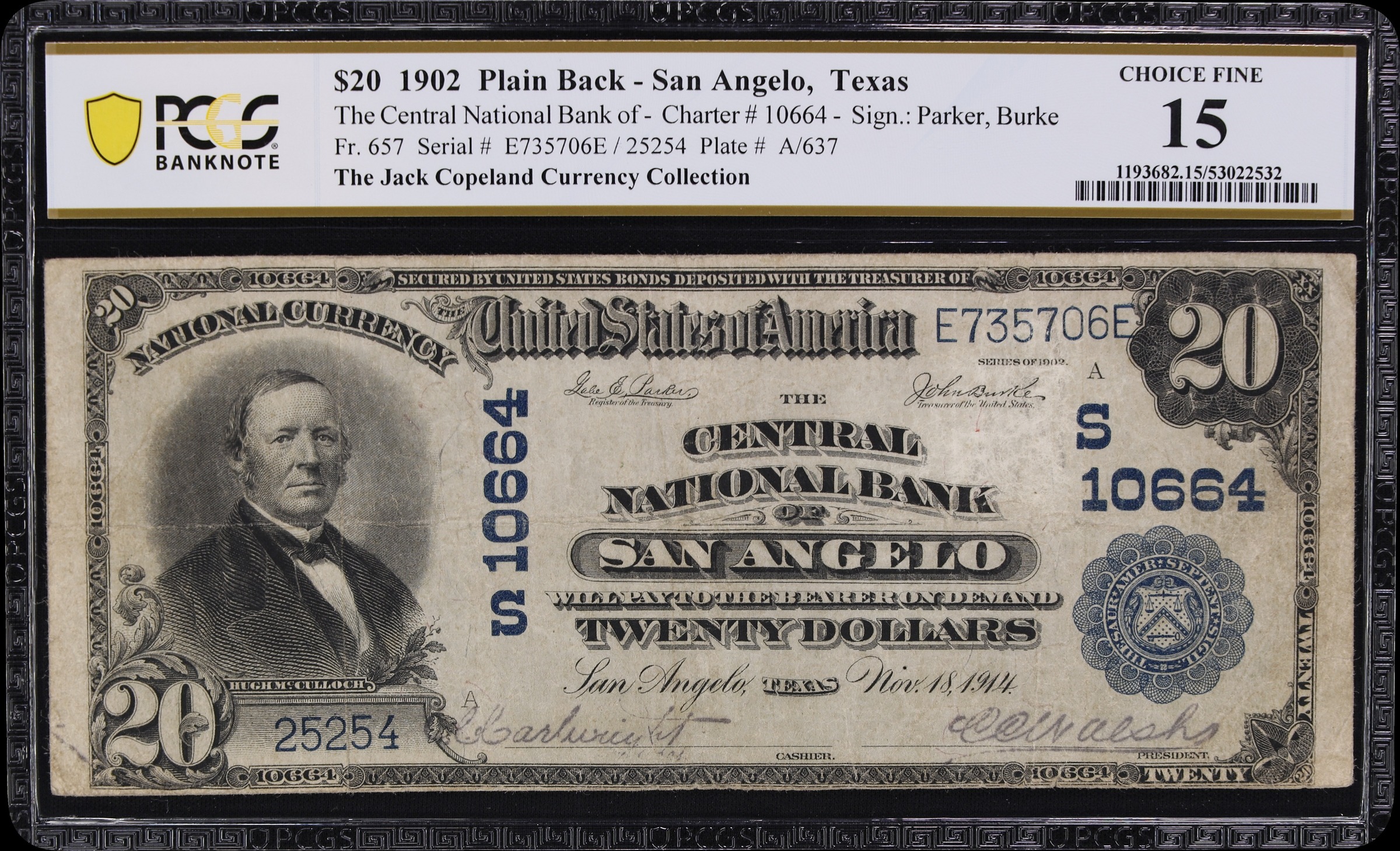 1902 $20  3rd Charter Period, 3rd Issue, Plain Back (Fr. 657) thumbnail 8