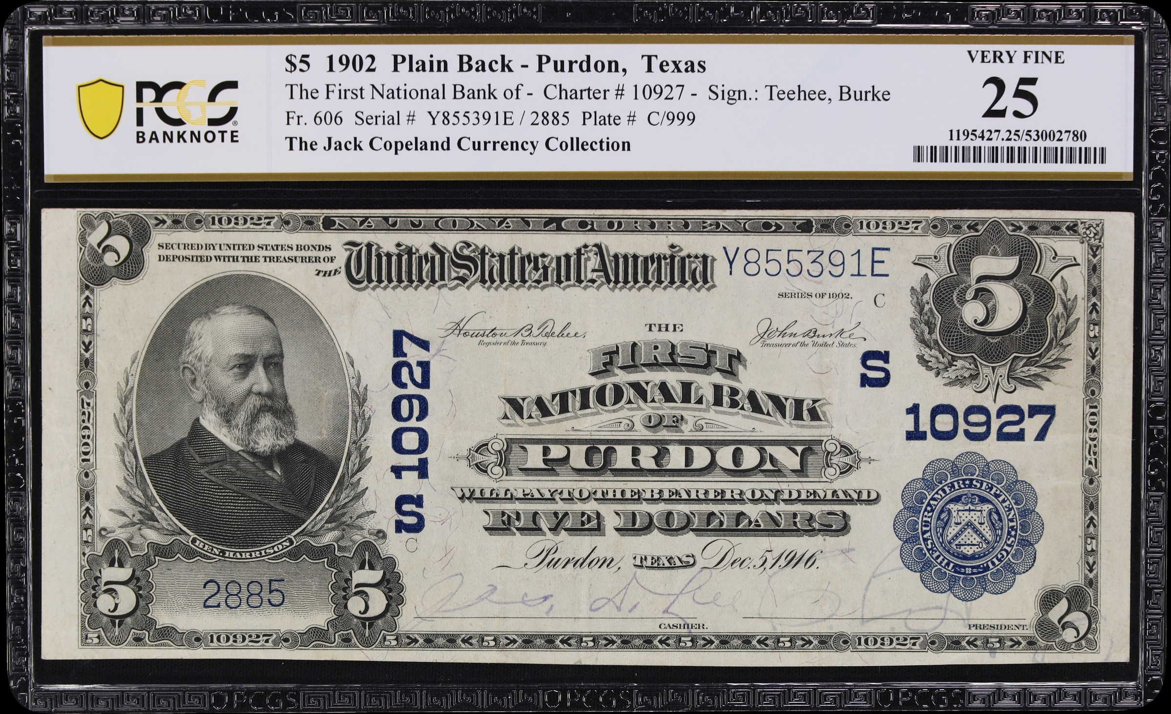 1902 $5  3rd Charter Period, 3rd Issue, Plain Back (Fr. 606) thumbnail 14
