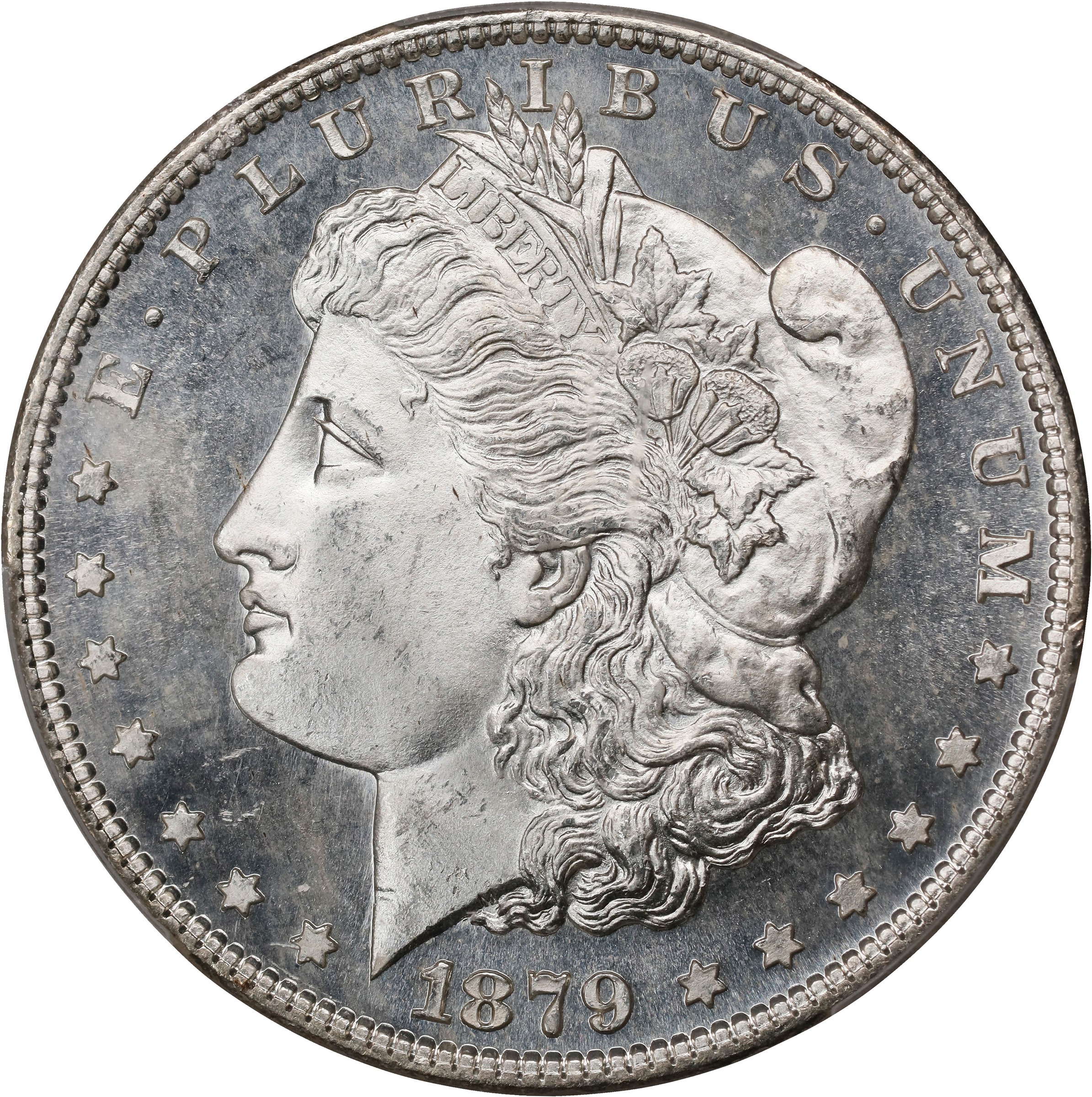 1879-S $1  Hair Ribbon Gouged, VAM-107A MS thumbnail 8