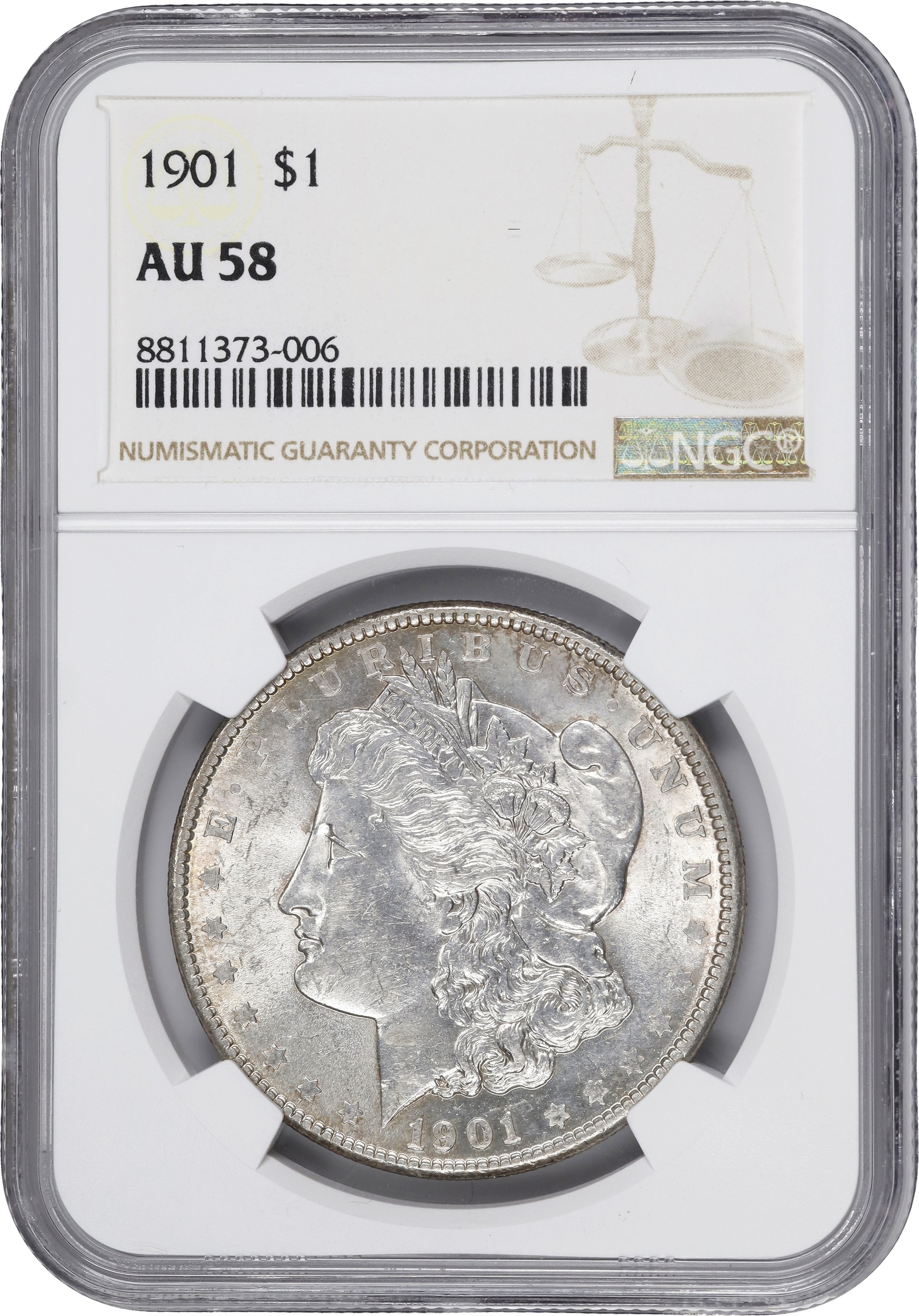 1901 $1 AU58 thumbnail 3