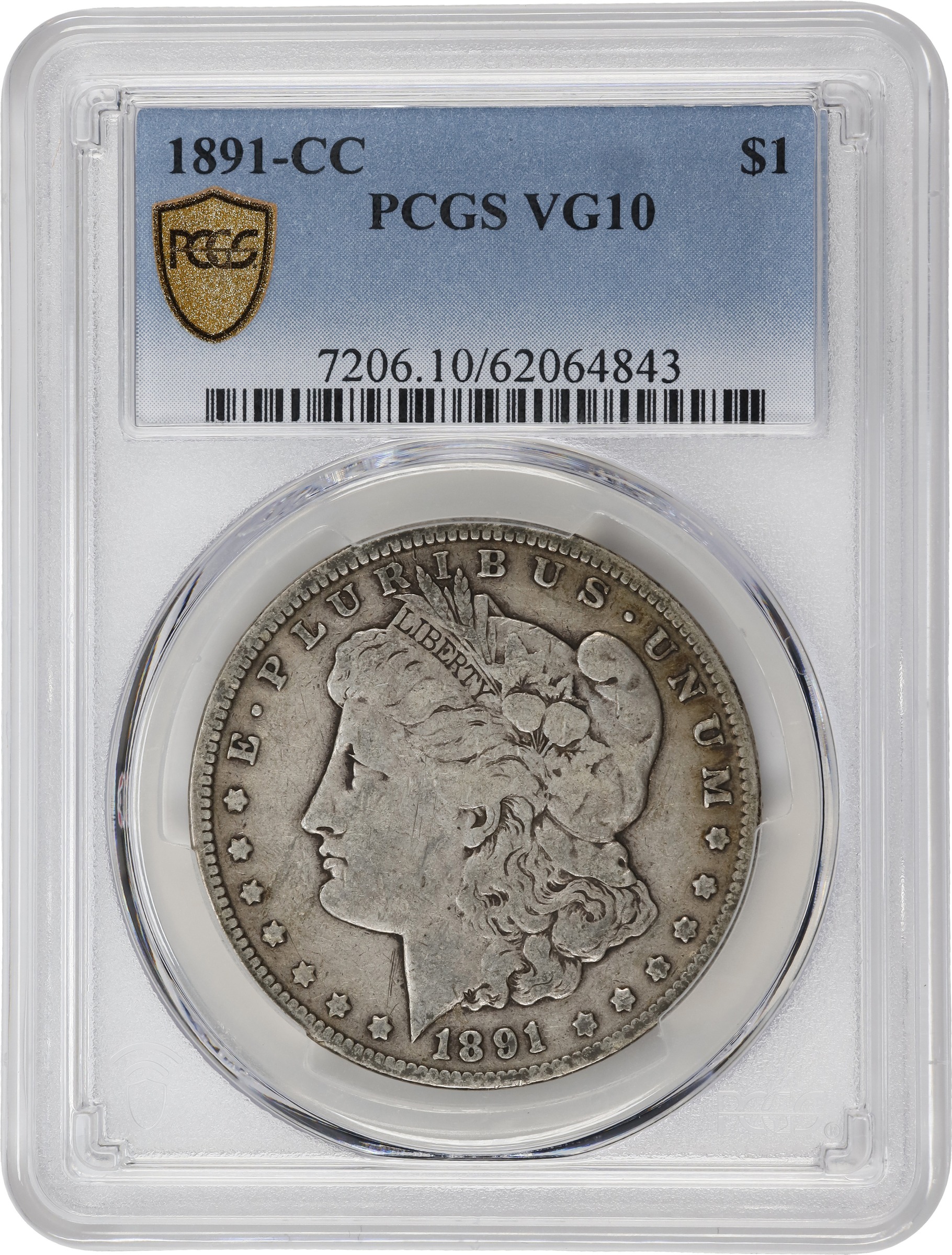 1891-CC $1 VG10 CAC thumbnail 3