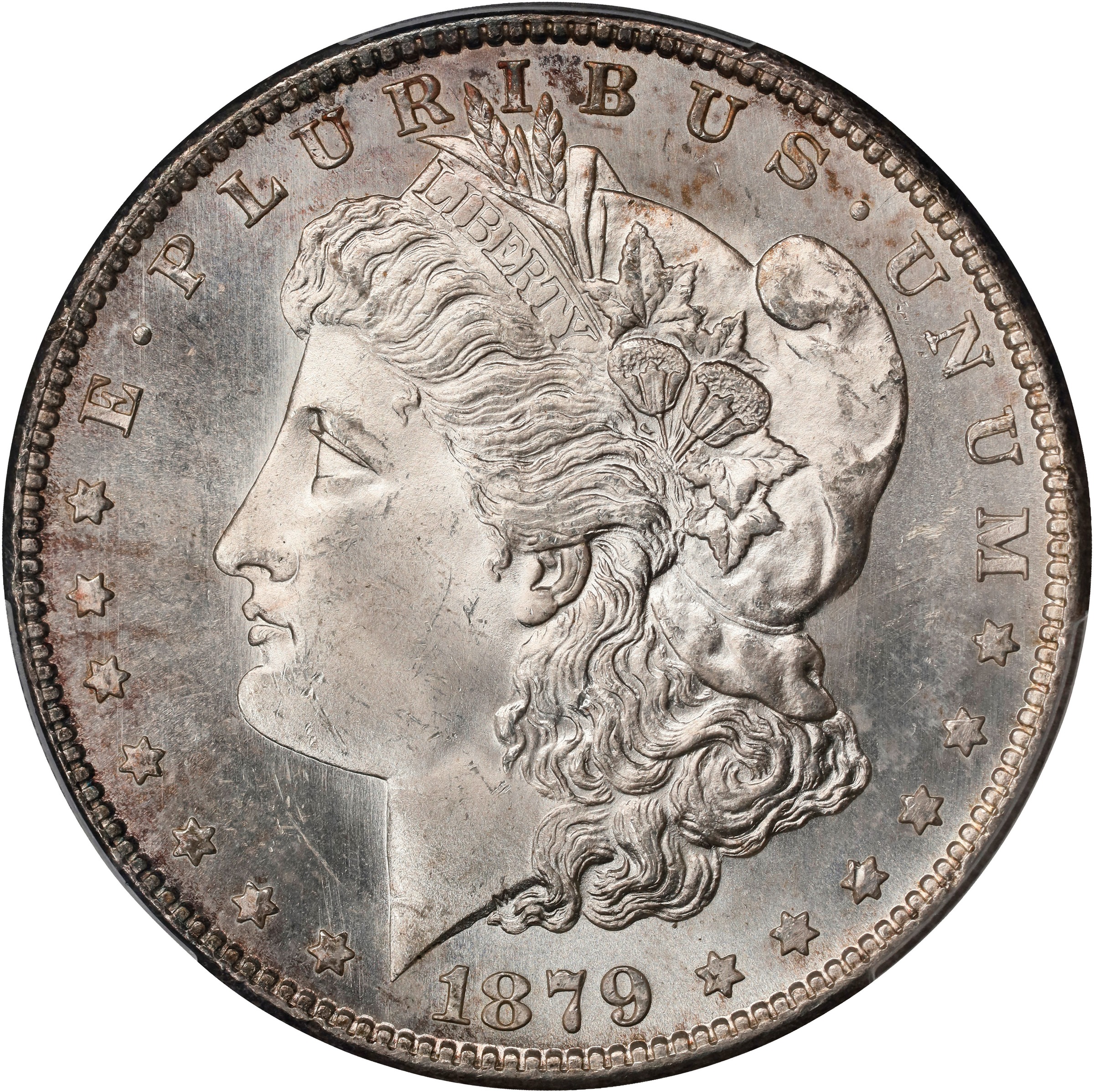 1879-S $1  Hair Ribbon Gouged, VAM-107A MS thumbnail 5