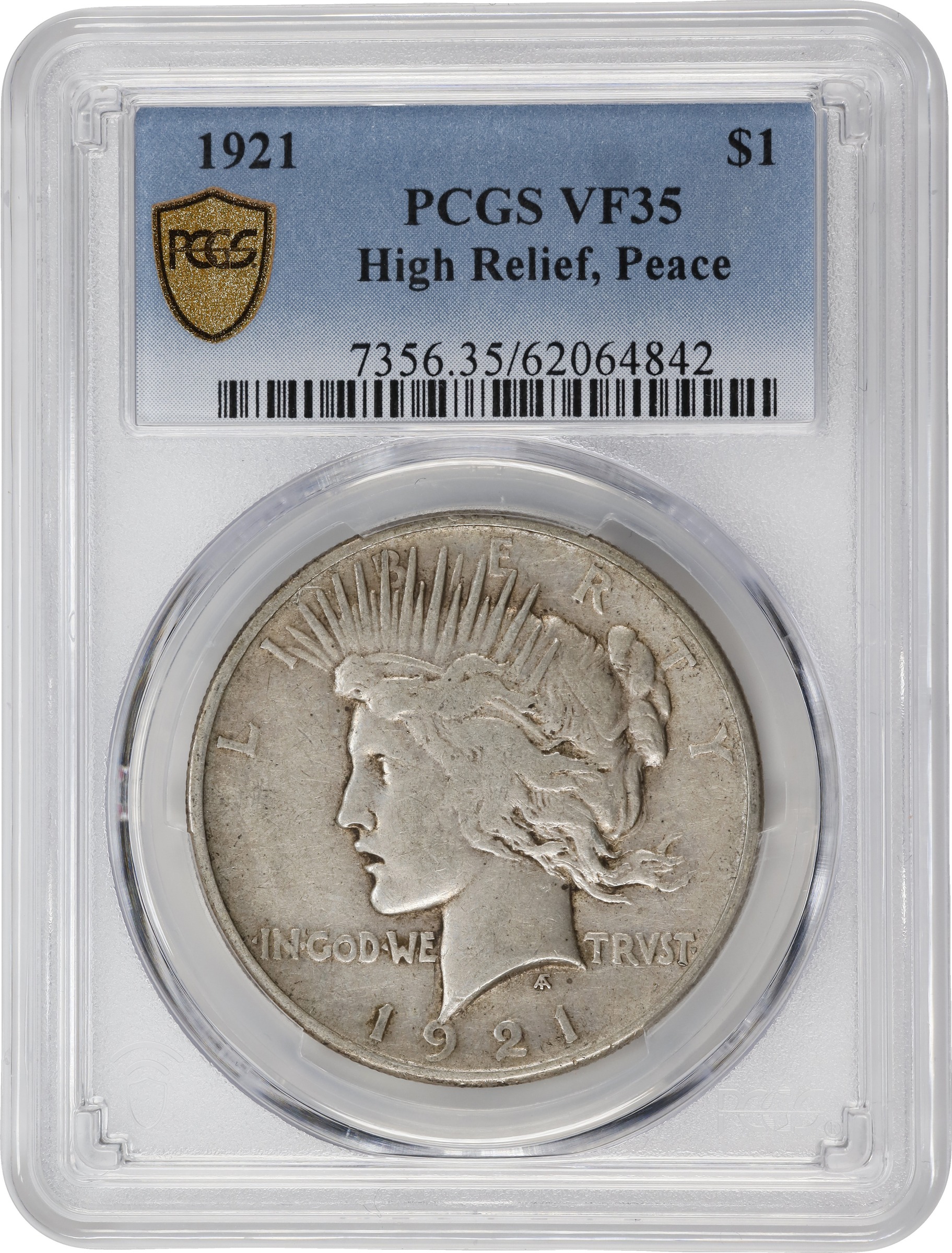 1921 $1  Peace, High Relief VG10 thumbnail 19