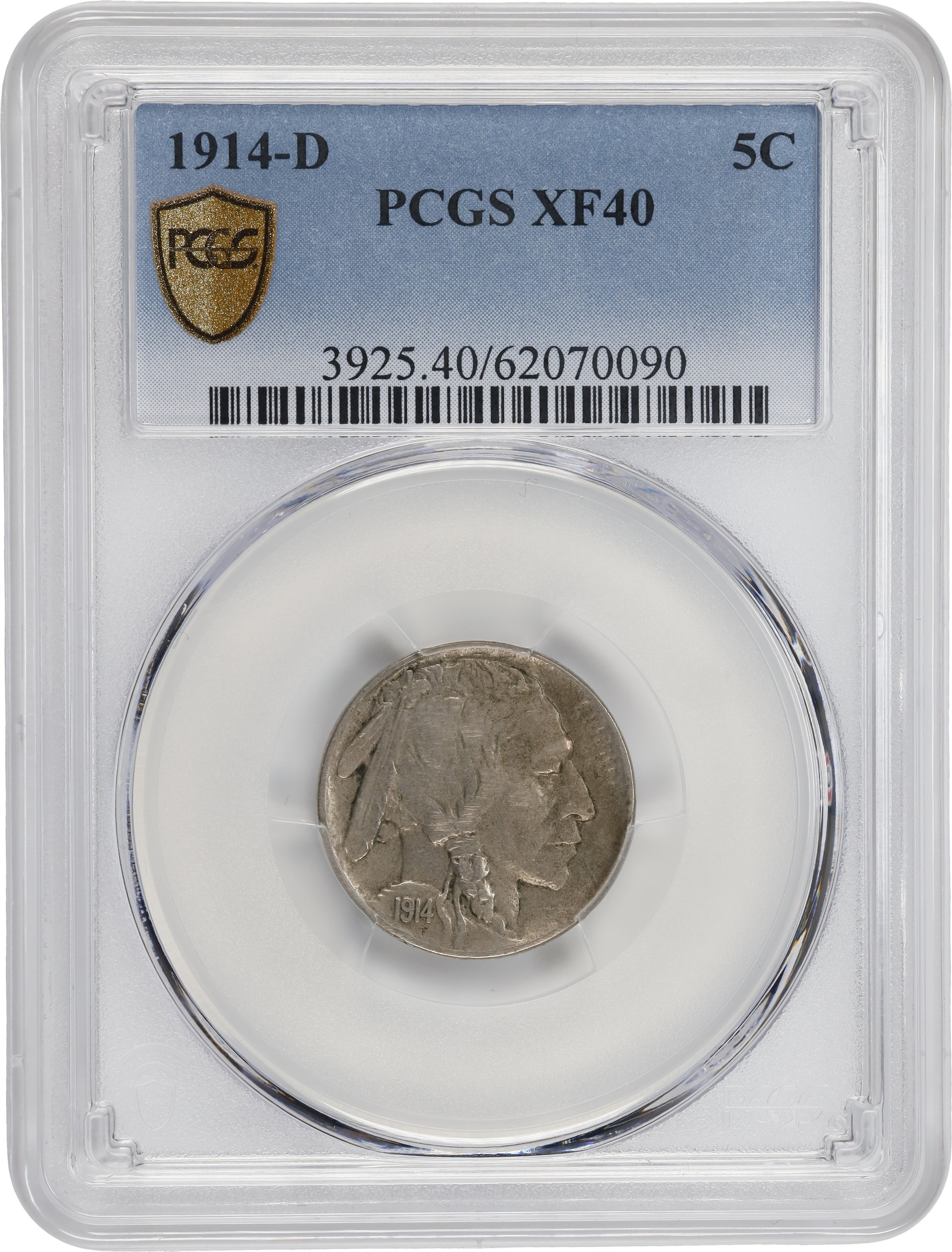 Buffalo Nickel 5c Type 2 Reverse, 1913-1938 [Type] XF40 thumbnail 3