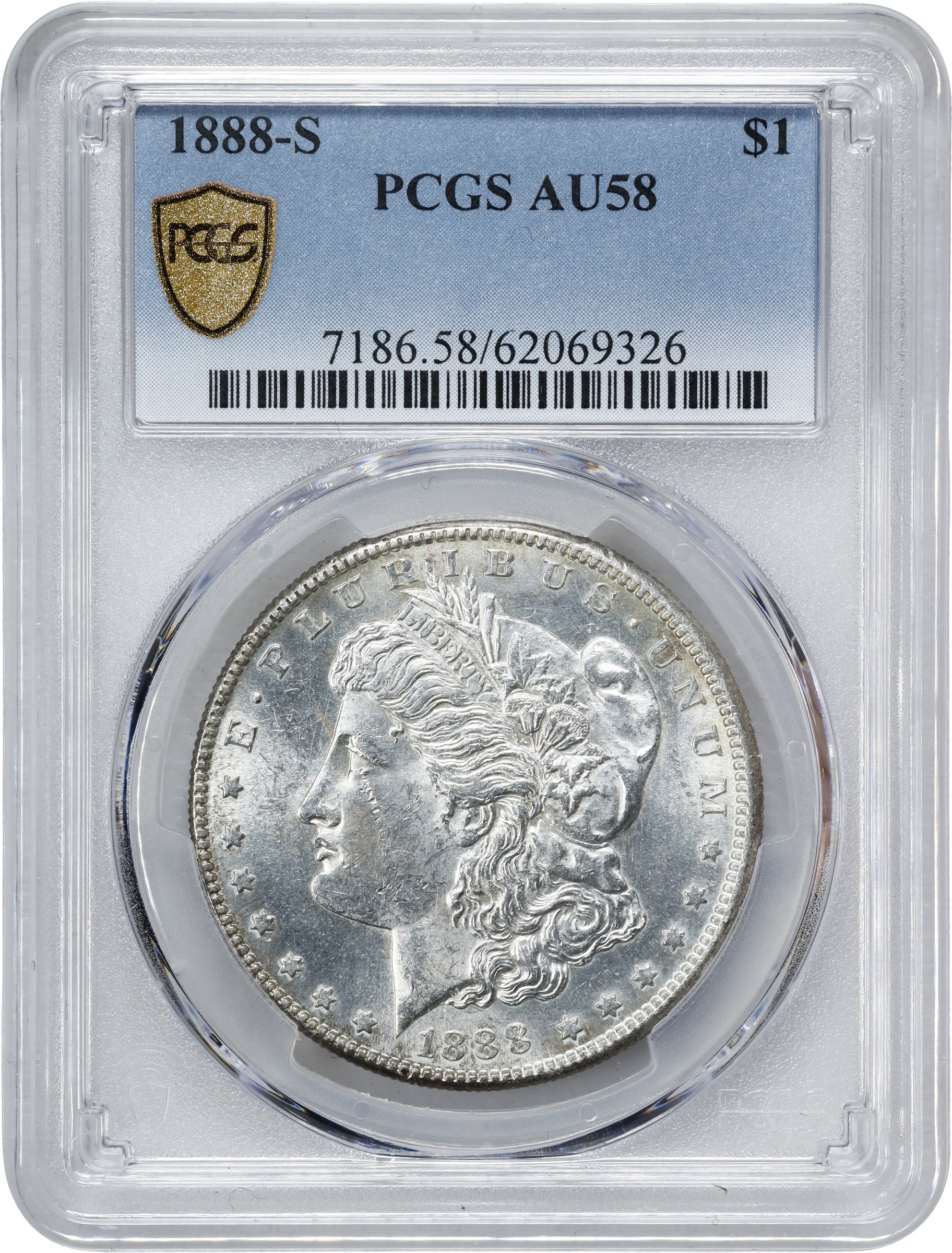 1888-S $1 AU58 CAC thumbnail 3