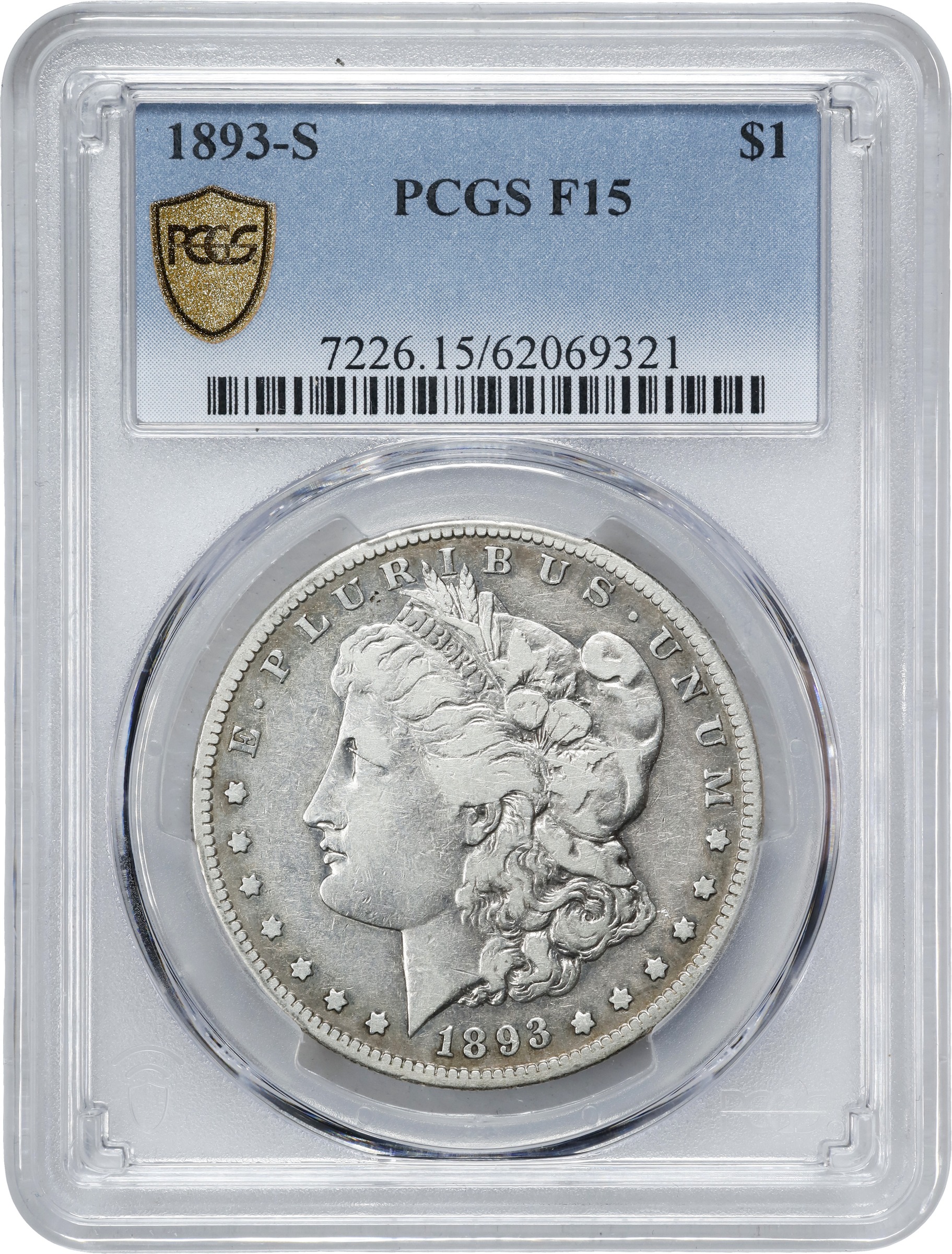 1893-S $1 F15 CAC thumbnail 3