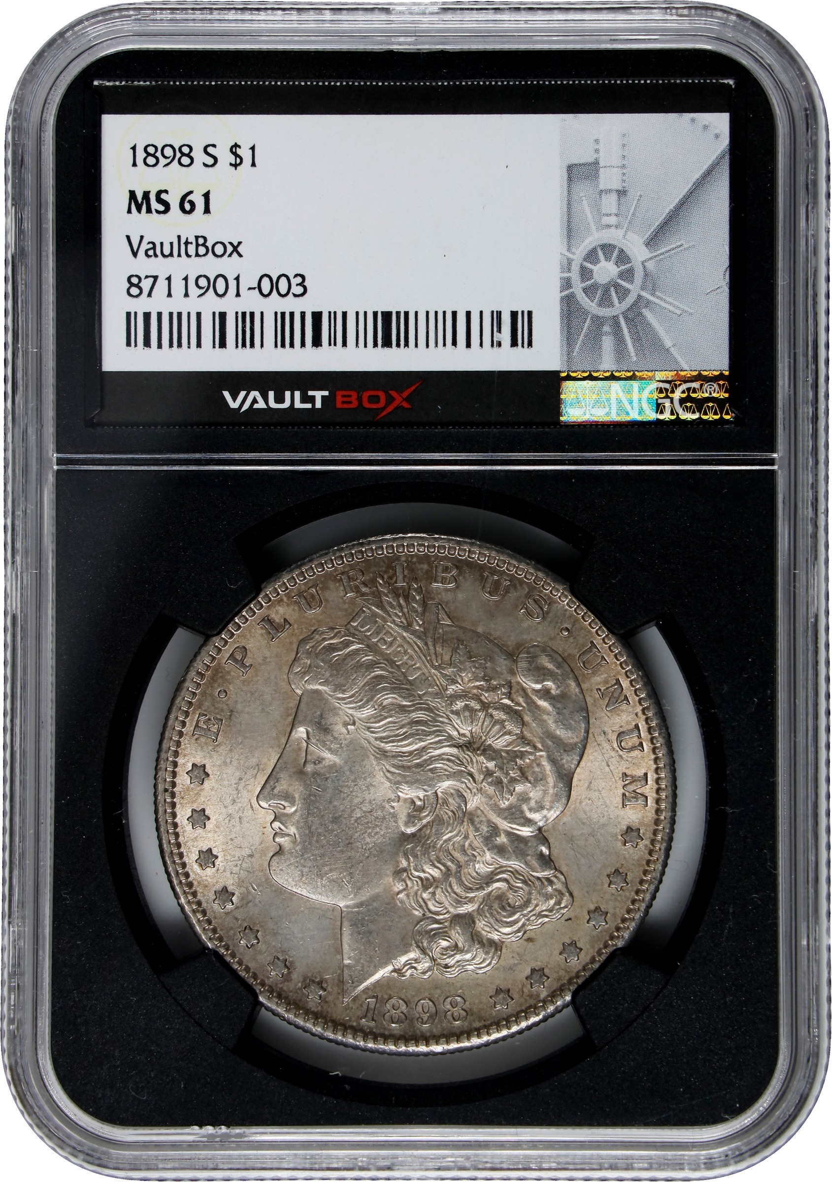 1898-S $1 MS61 CAC thumbnail 3