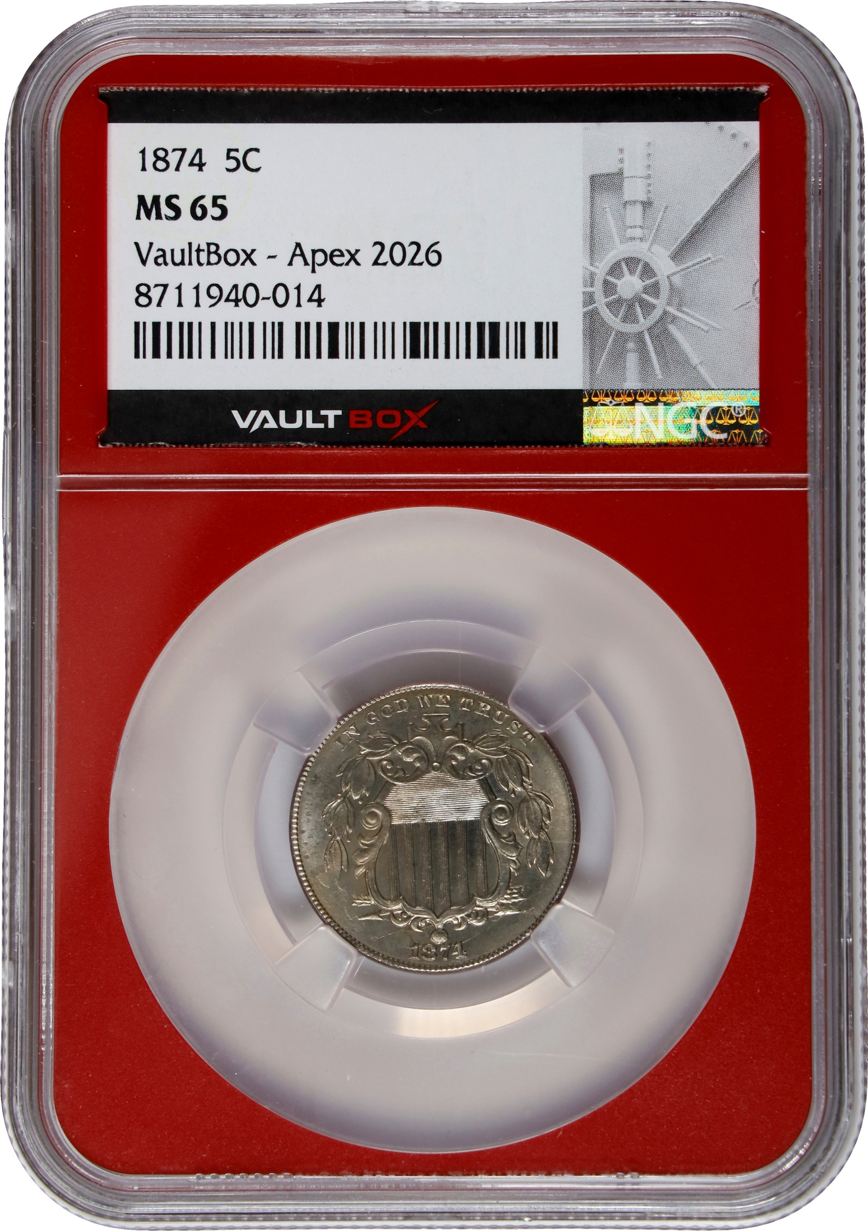 1874 5c MS60 thumbnail 24