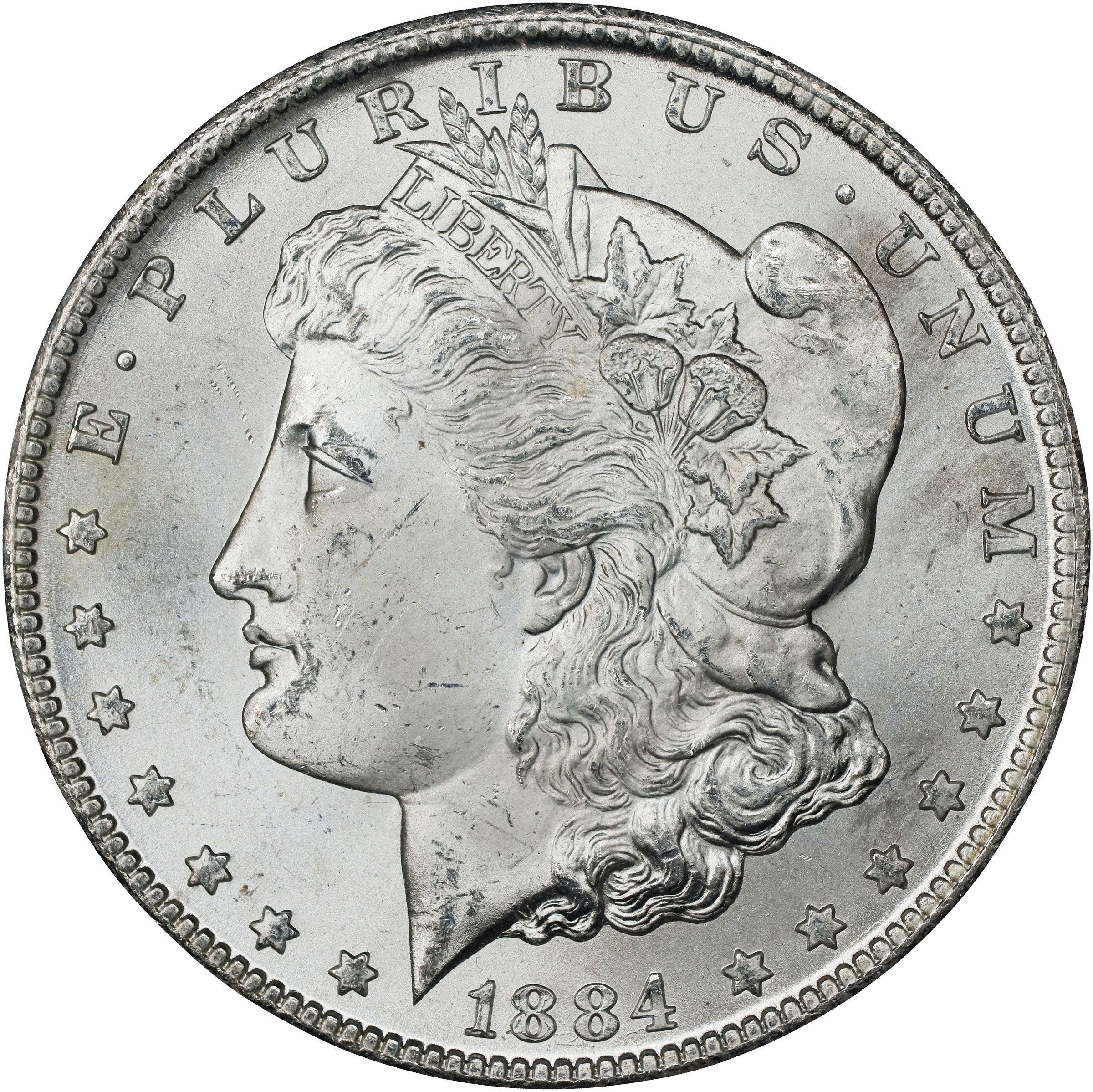 1884-CC $1  GSA Hoard, Die Gouge Cheek, VAM-7 MS thumbnail 10