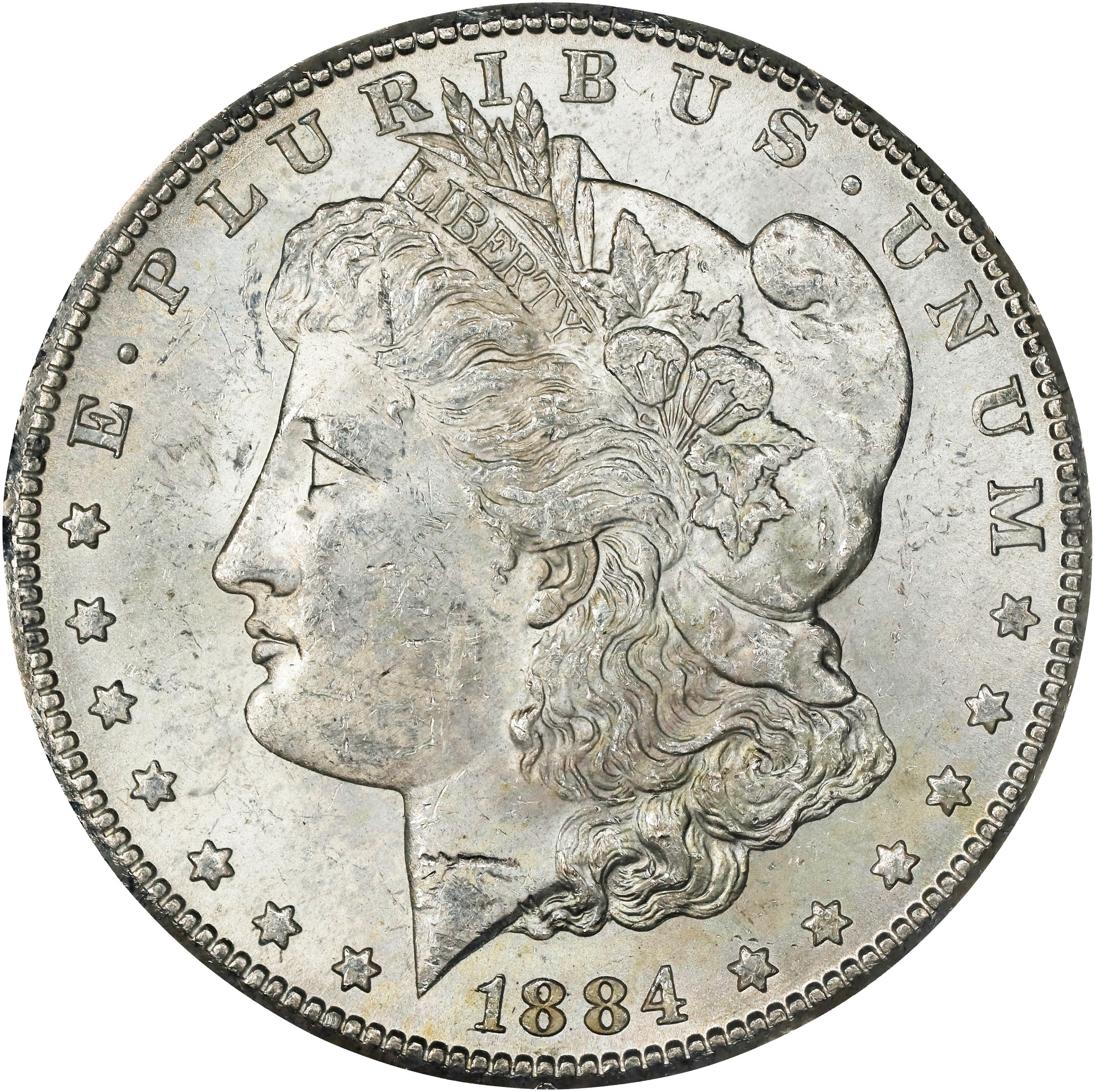 1884-CC $1  GSA Hoard, Die Gouge Cheek, VAM-7 MS thumbnail 13