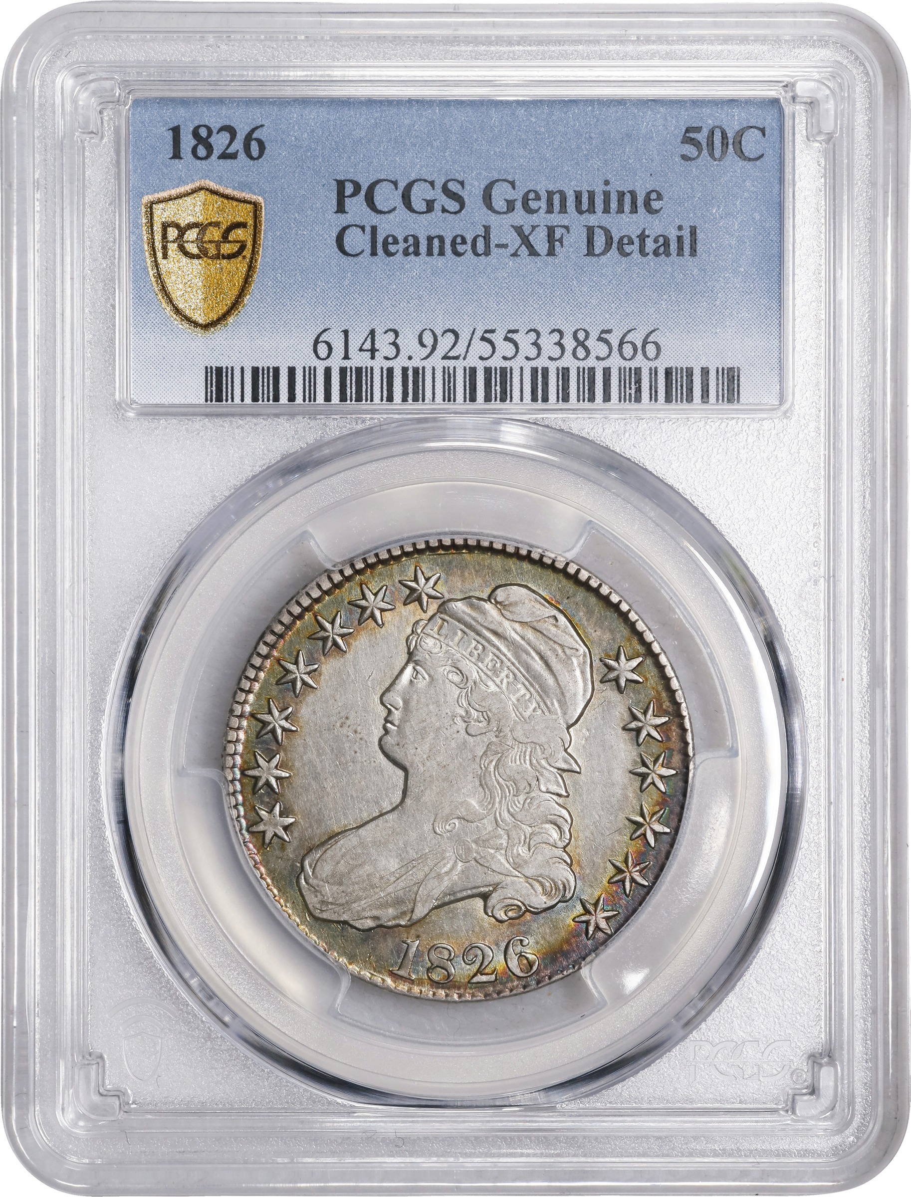 Capped Bust Half Dollar 50c Lettered Edge, 1807-1836 [Type] MS68 CAC thumbnail 21
