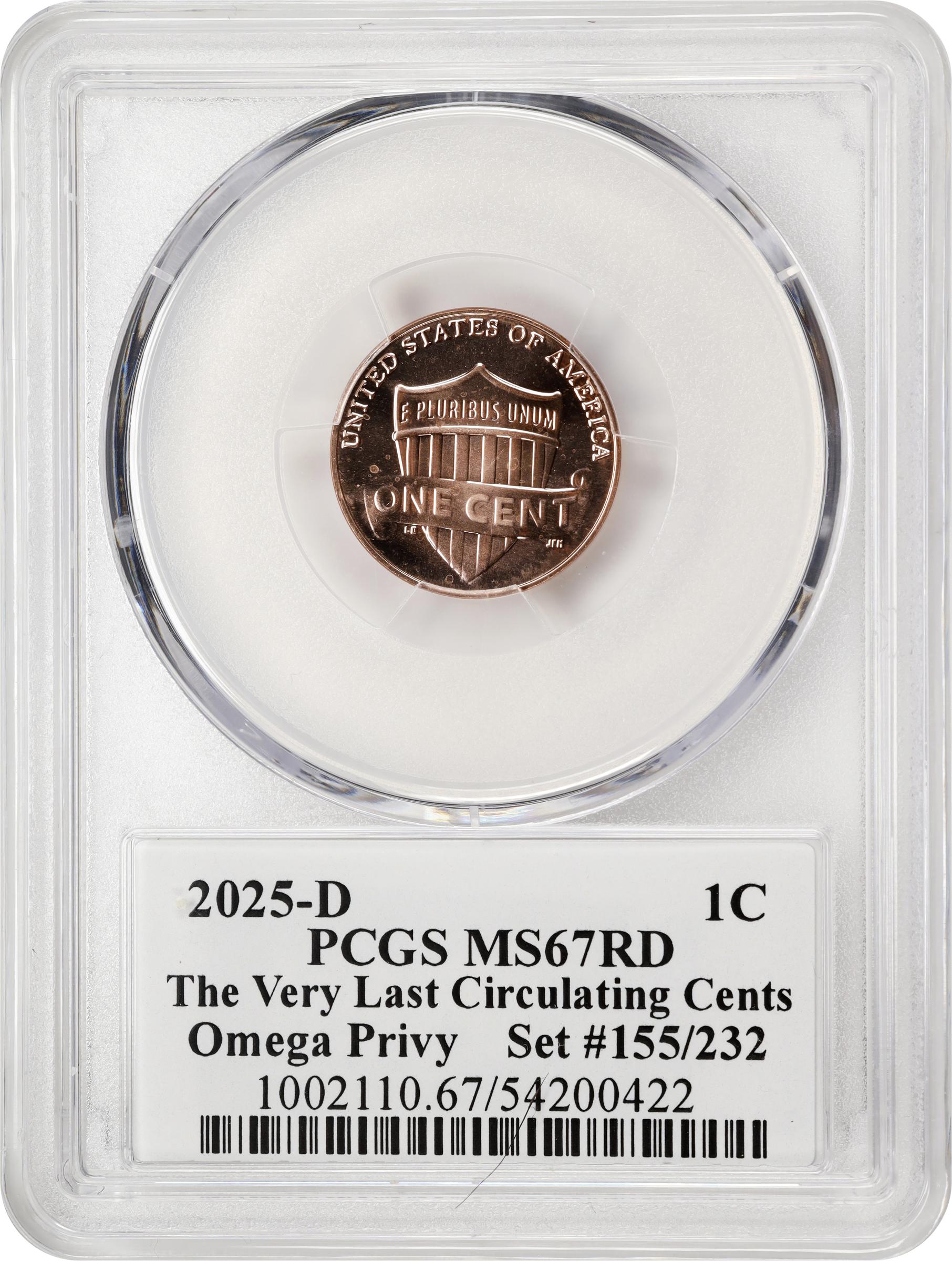 2025 1c 24k Gold, Shield, Omega (Ω) Privy, Burnished MS thumbnail 15