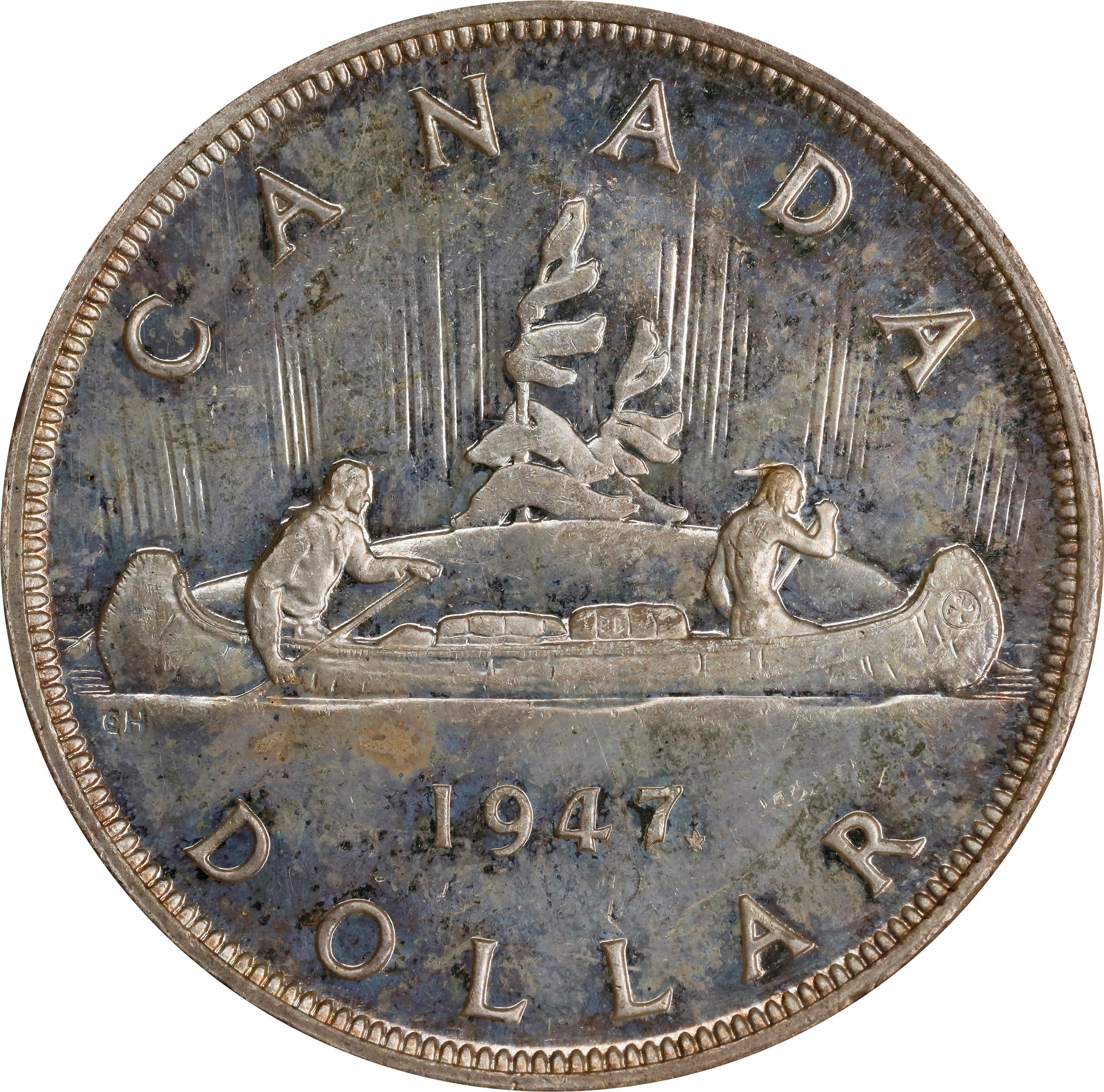 1947 S$1 Maple Leaf MS (KM-37) thumbnail 9
