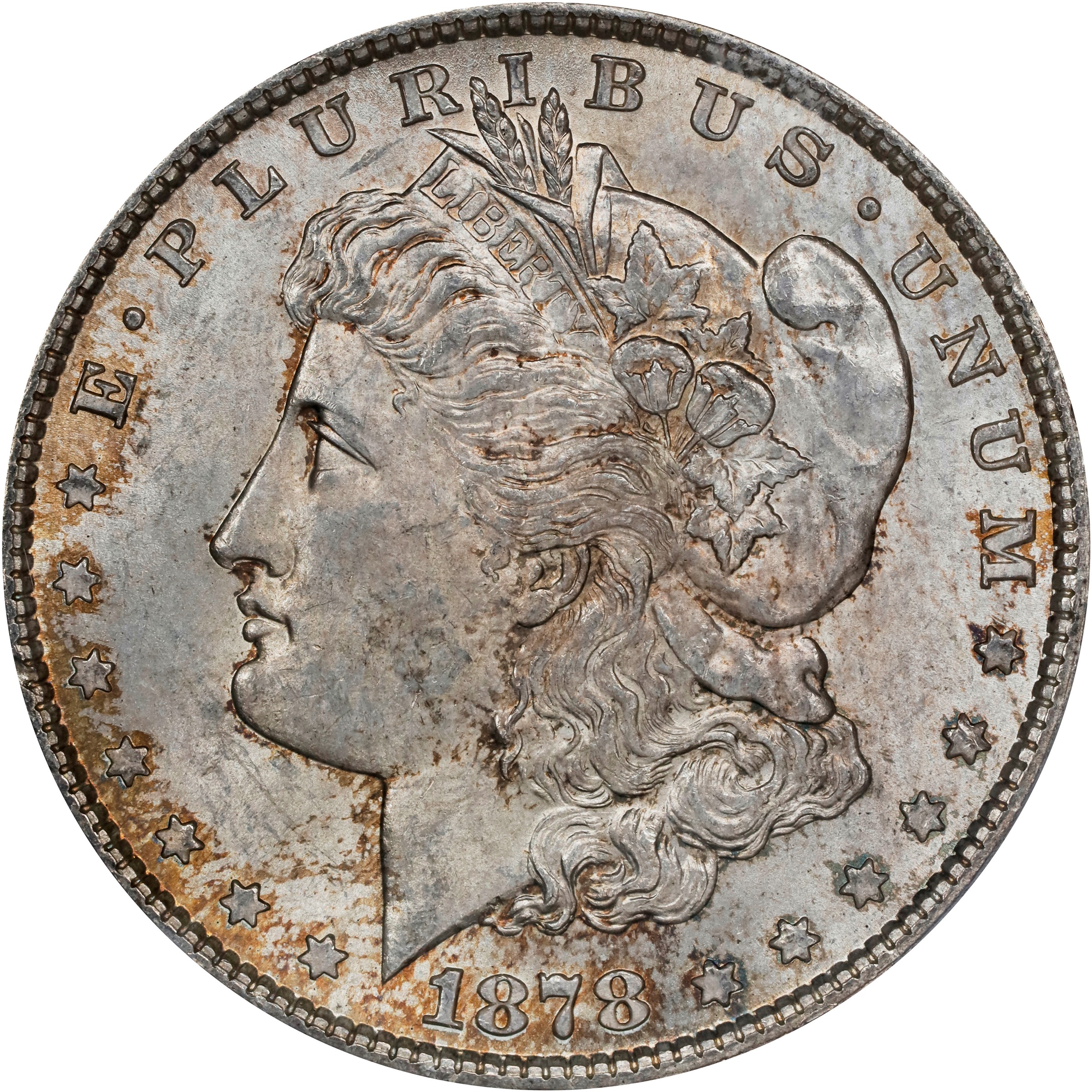 1878 7TF $1  Reverse of 1879, Short Leaf, VAM-203A MS thumbnail 5