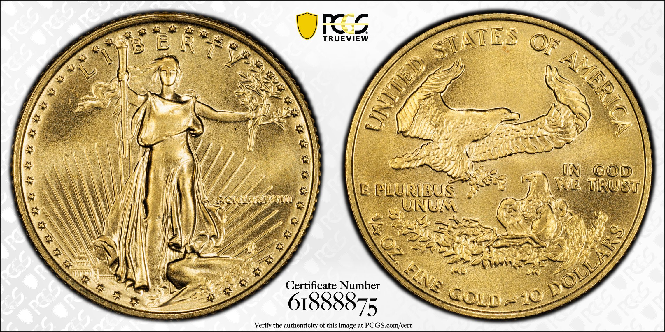 1988 $10  Gold Eagle MS thumbnail 19