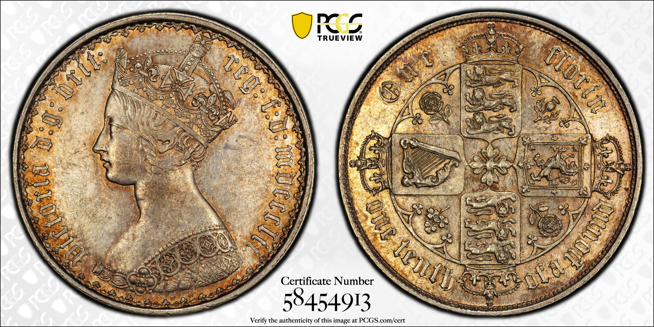 1852 Florin MS thumbnail 4