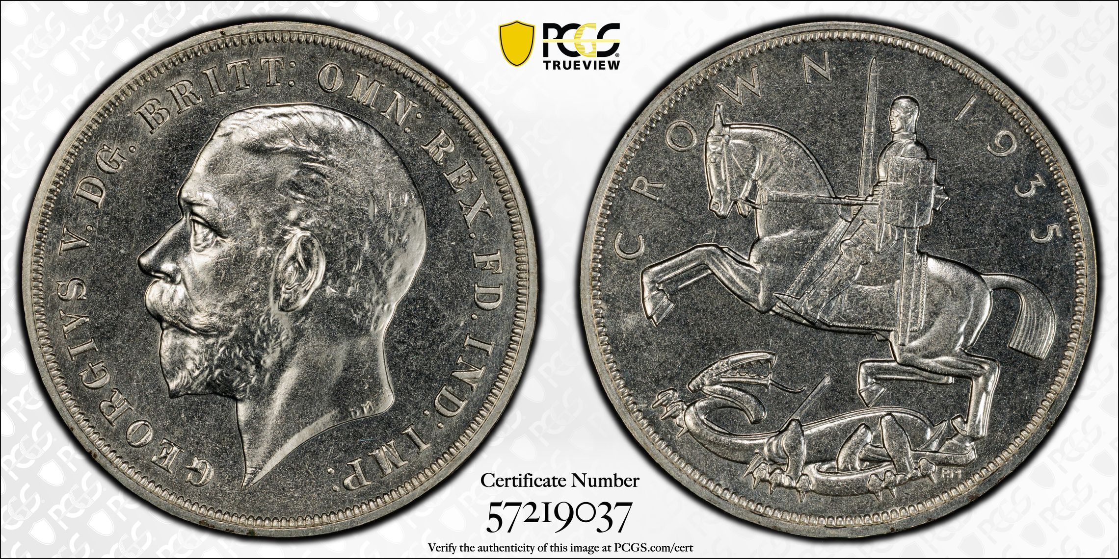 1935 Crown  .500 Silver, Jubilee              SP thumbnail 4