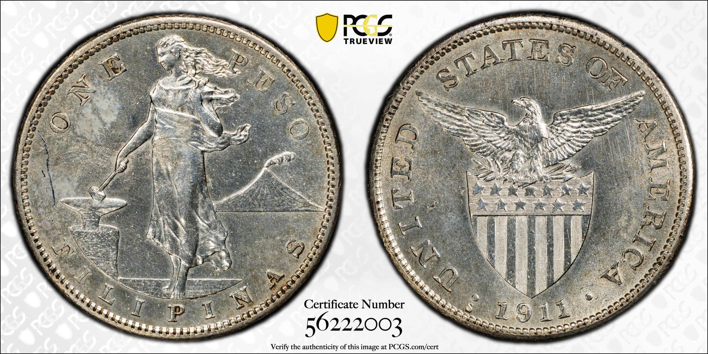 1911-S Peso U.S. Philippines MS thumbnail 8