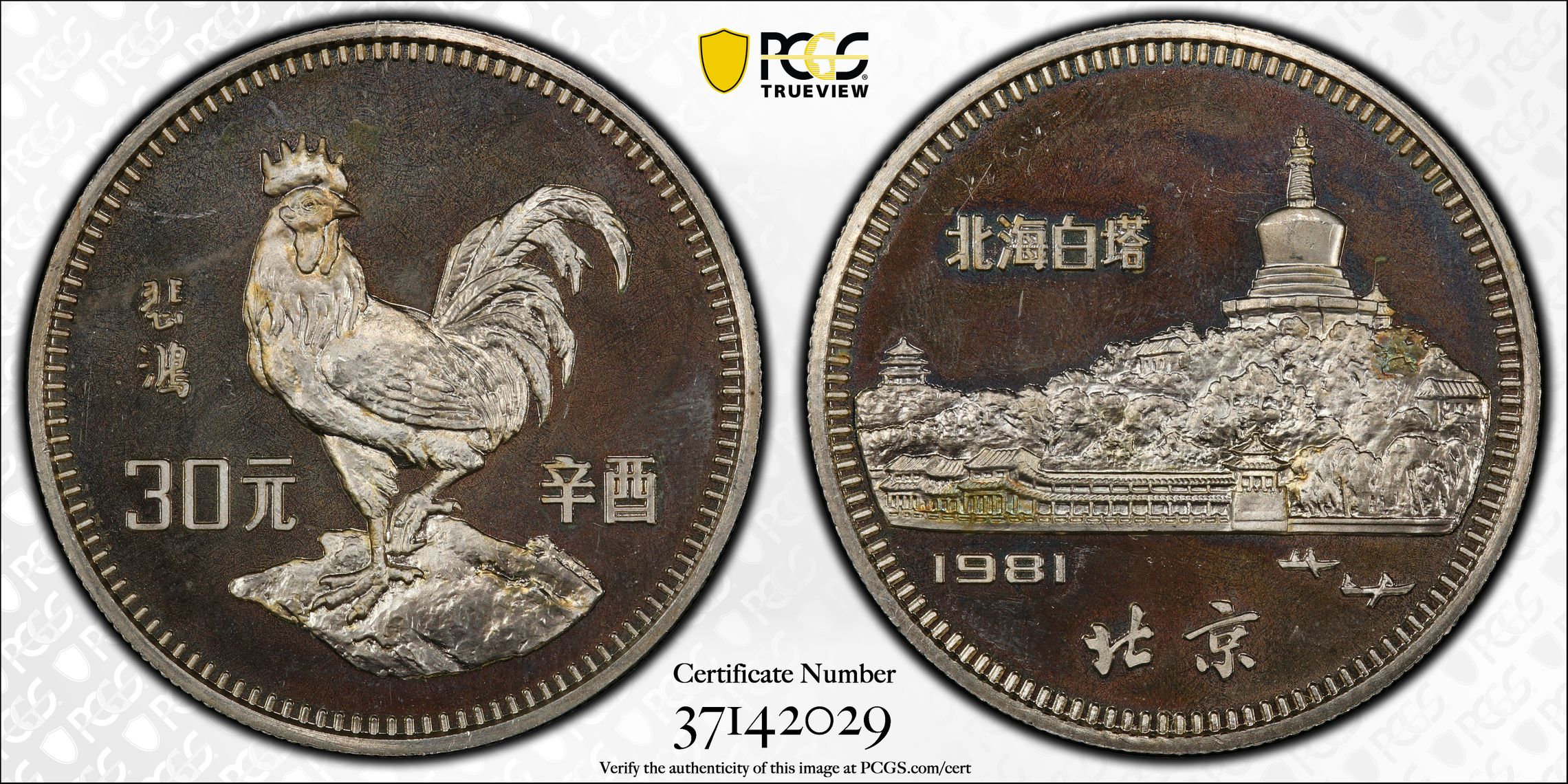1990 10Y 1oz Silver , Lunar, Horse PR DCAM thumbnail 9