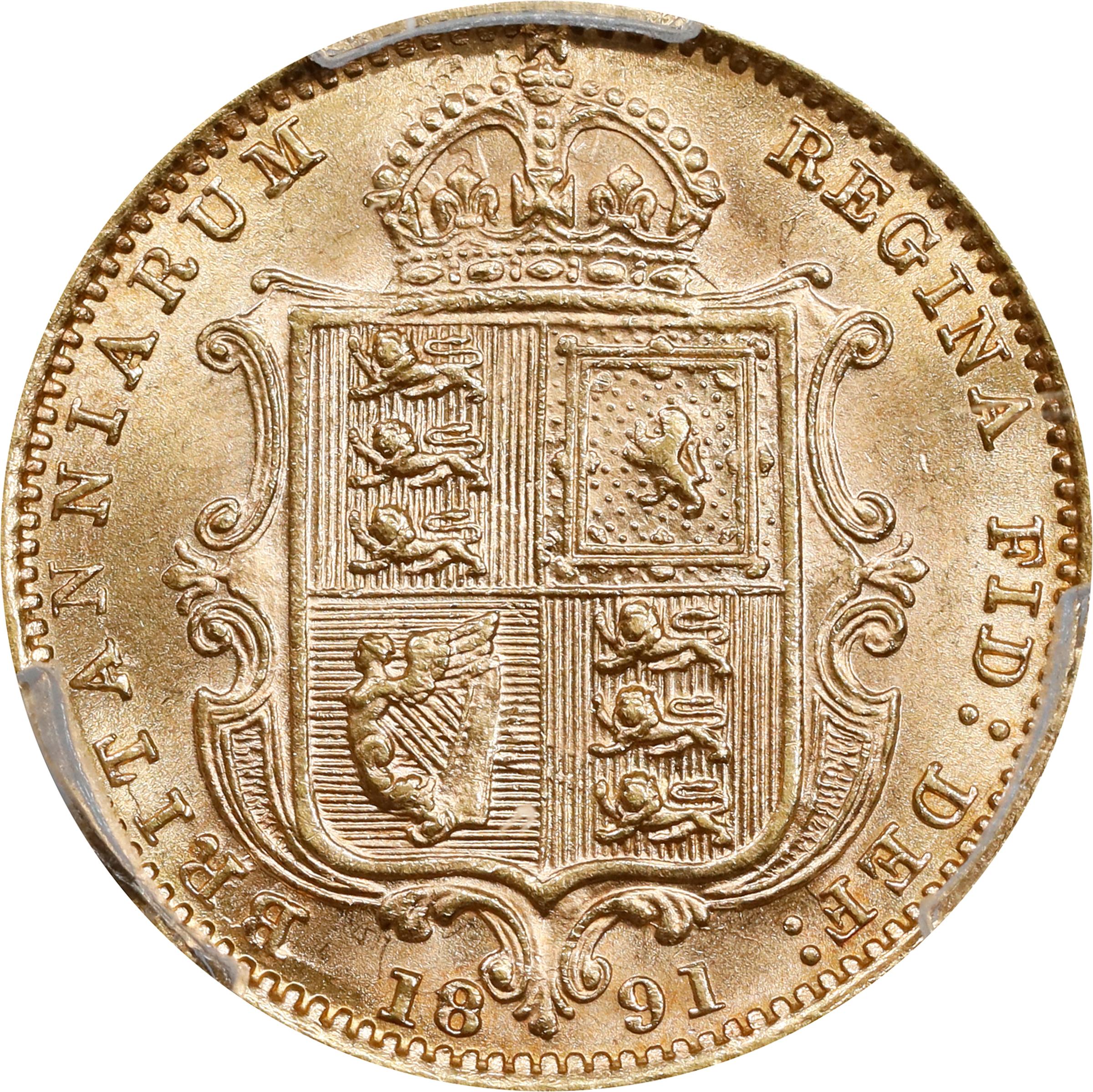 1891 1/2 Sov Low Shield MS thumbnail 2