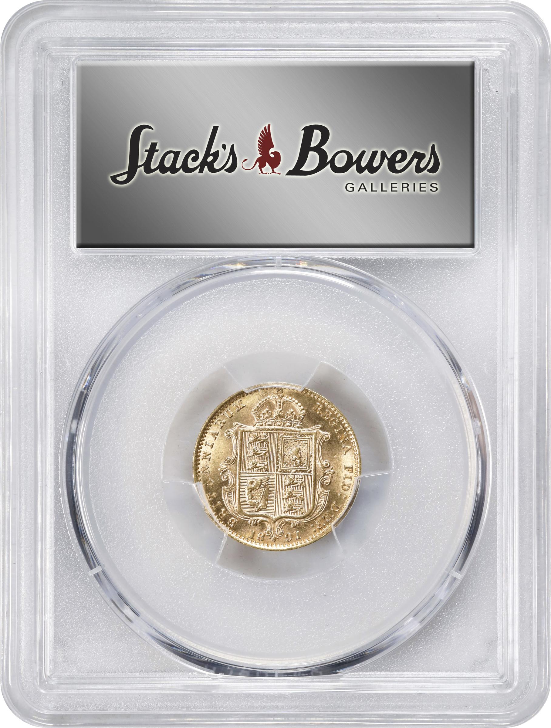 1891 1/2 Sov Low Shield MS thumbnail 5
