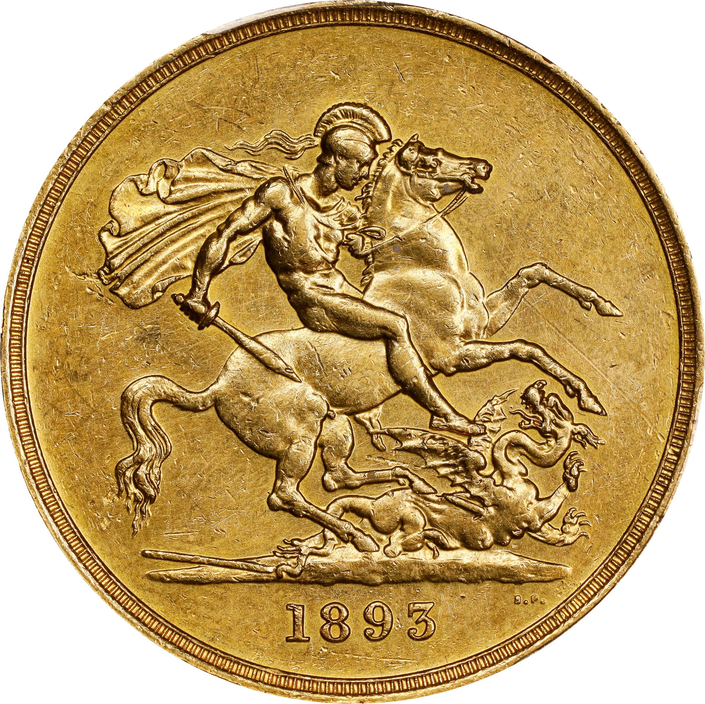 1893 G£5 MS (KM# 787                    ) thumbnail 3